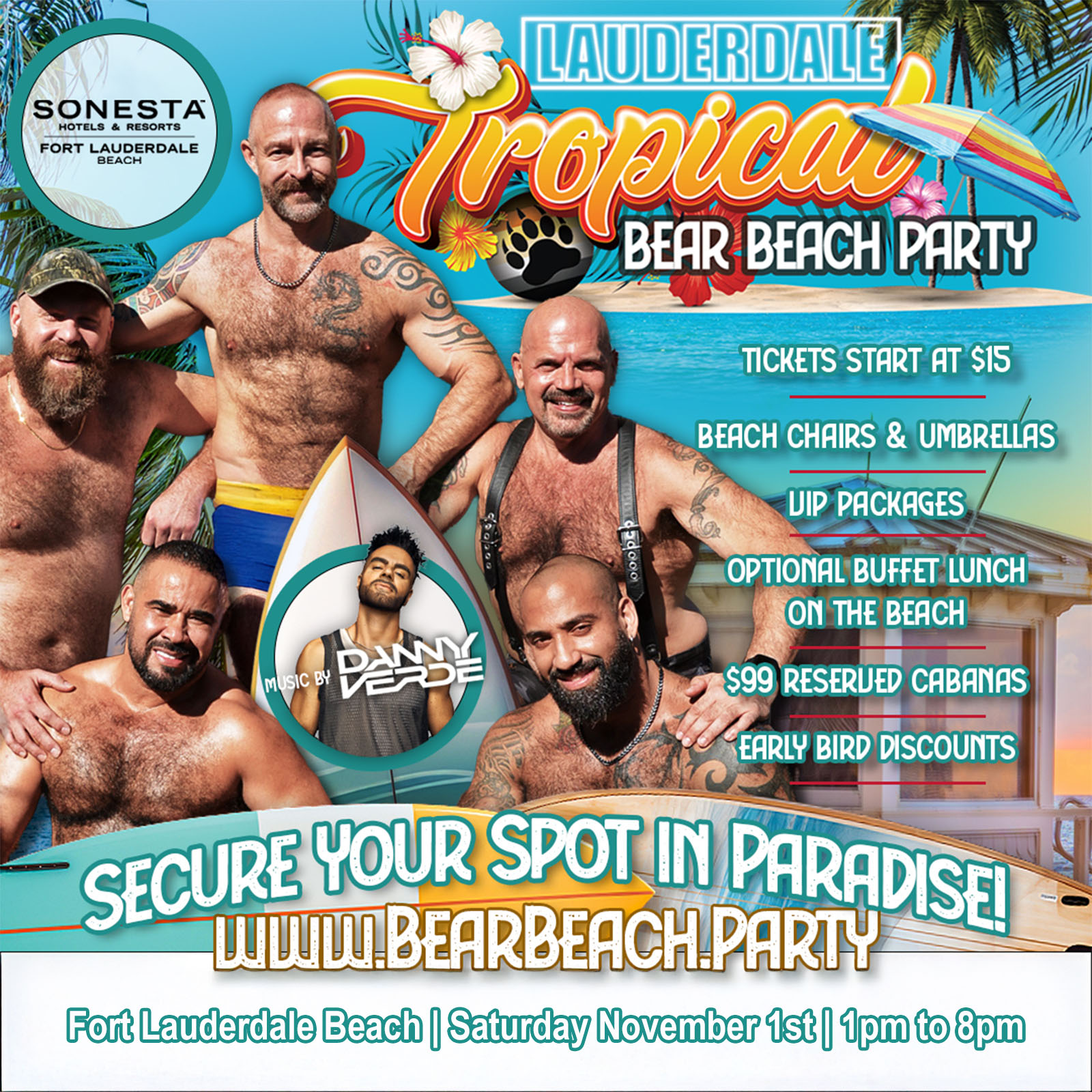 2025.11.01 Lauderdale Tropical Bear Beach Party Saturday Event