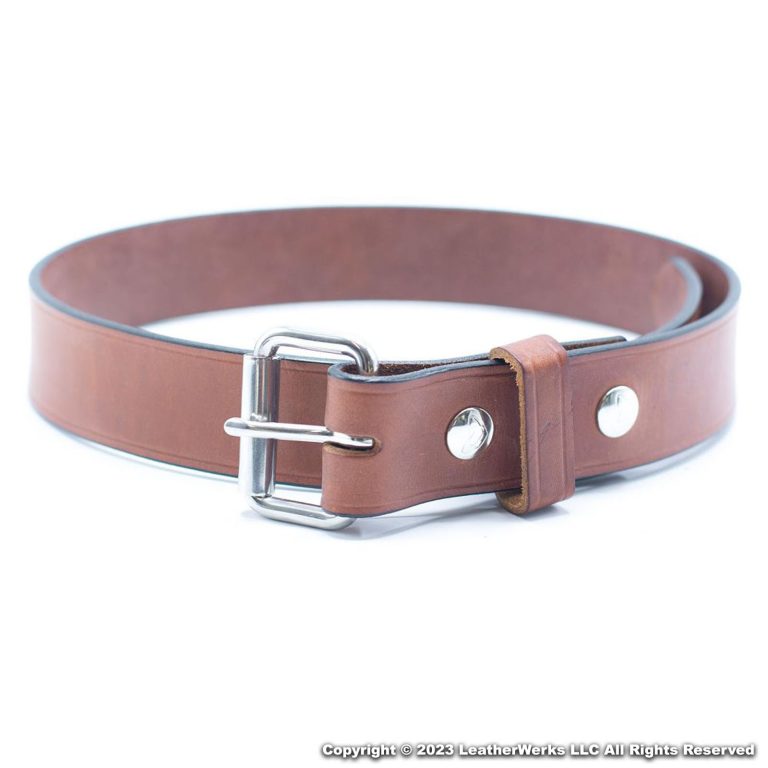 2414XX LW 1.5 In Chestnut Leather Belt
