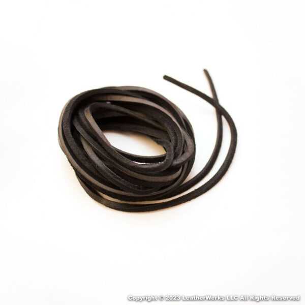 34004100 Black Leather Lace Pair