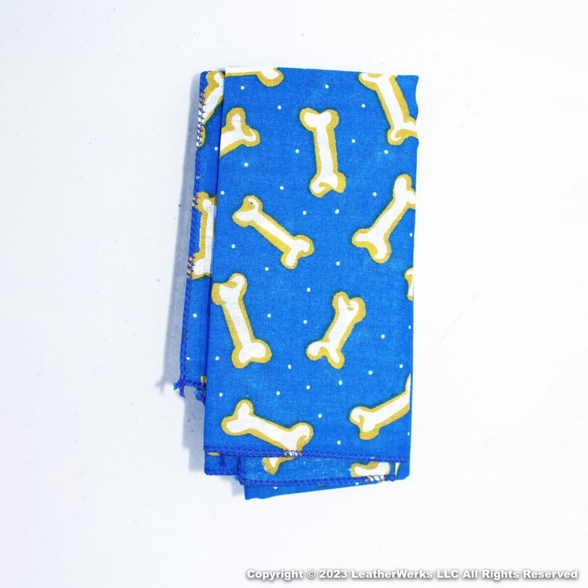 Tossed Bones Royal Blue Hanky