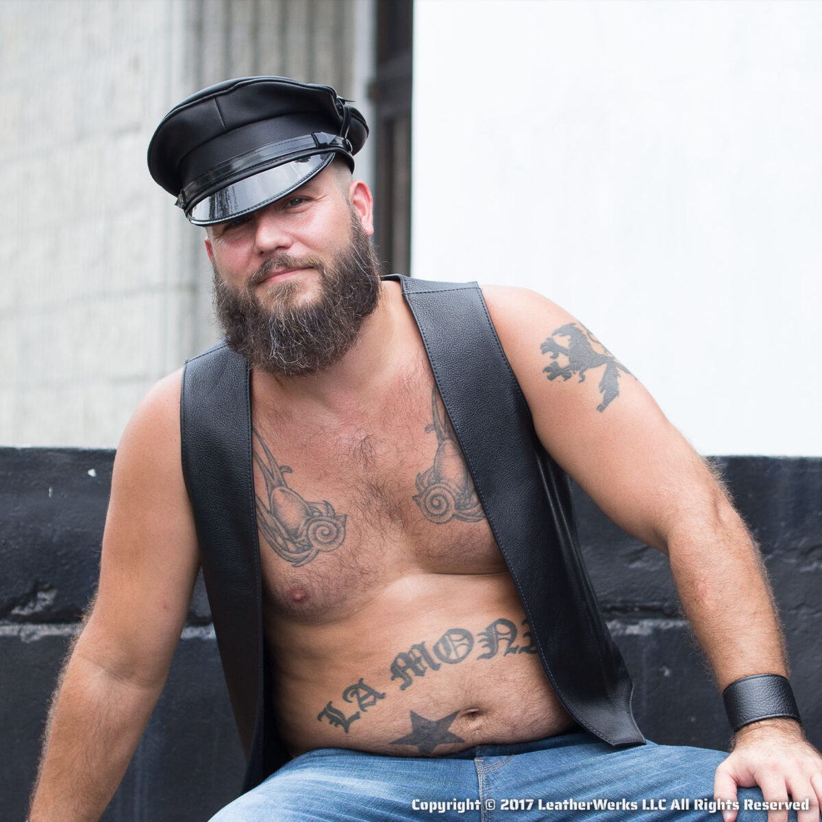 Biker Cover Black Brim Pipe