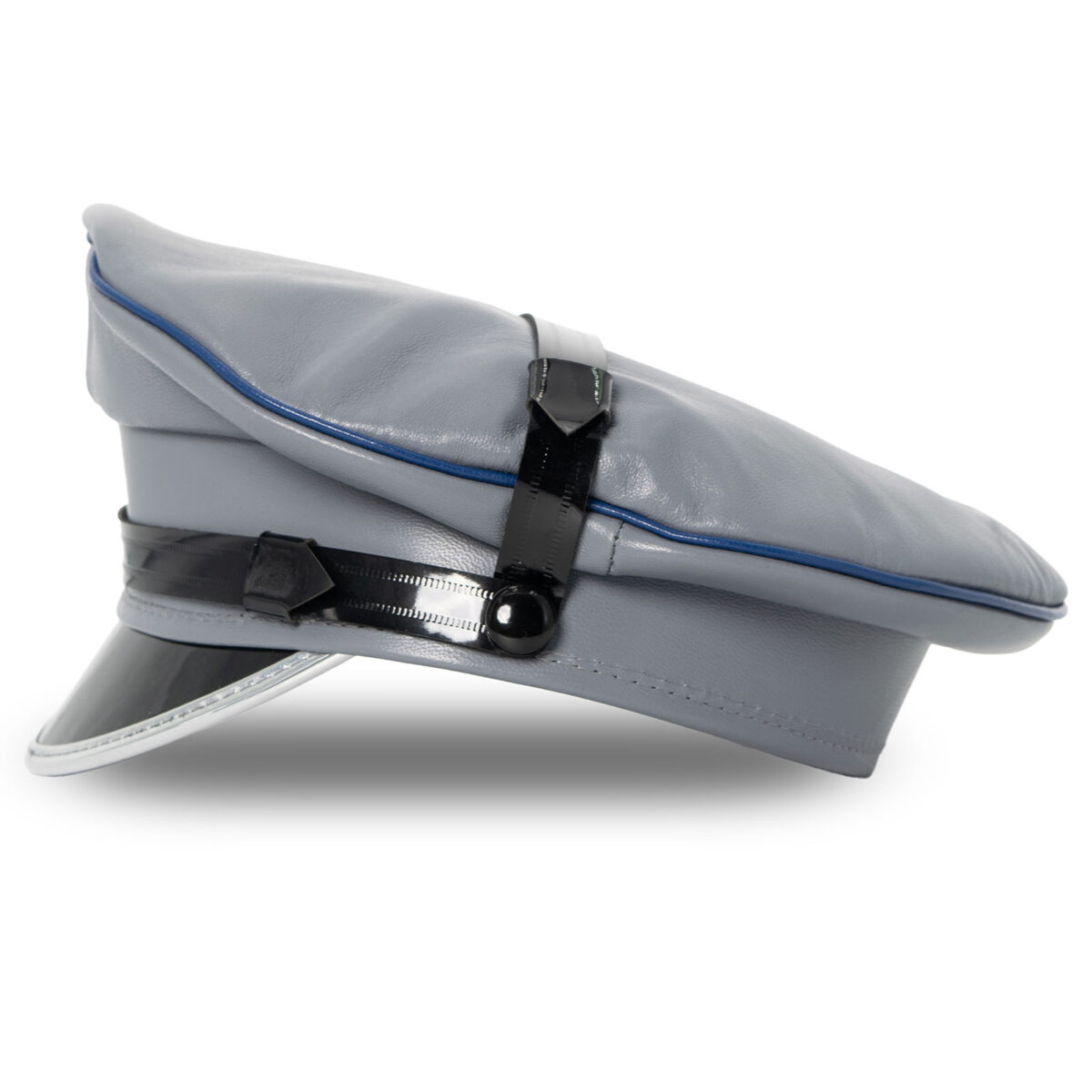 Biker Mylar Gray Blue Pipe Side