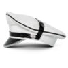 Biker Mylar White Black Pipe Side Biker Mylar White Black Pipe Side