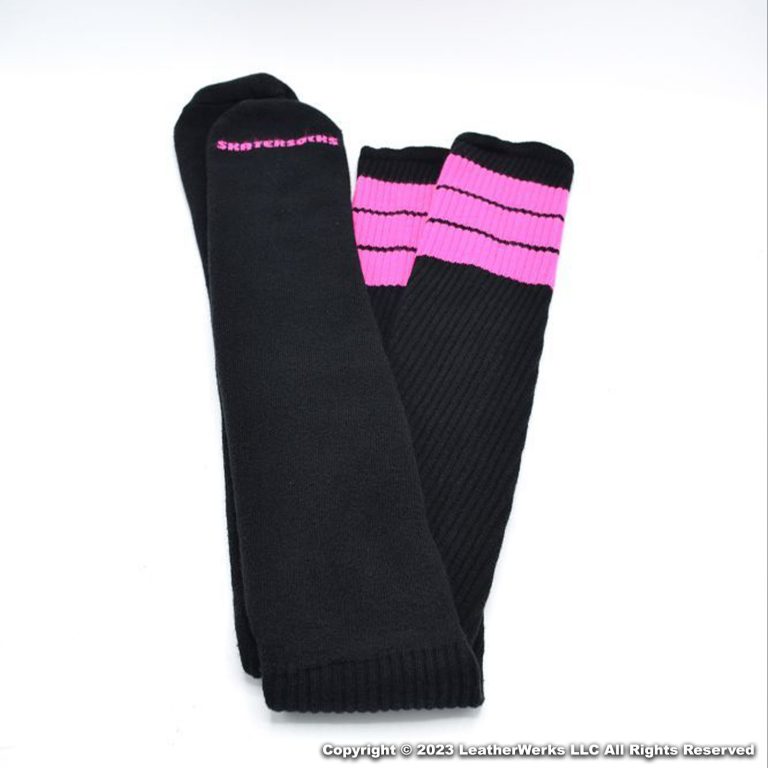 Black Thigh High Socks Neon Pk