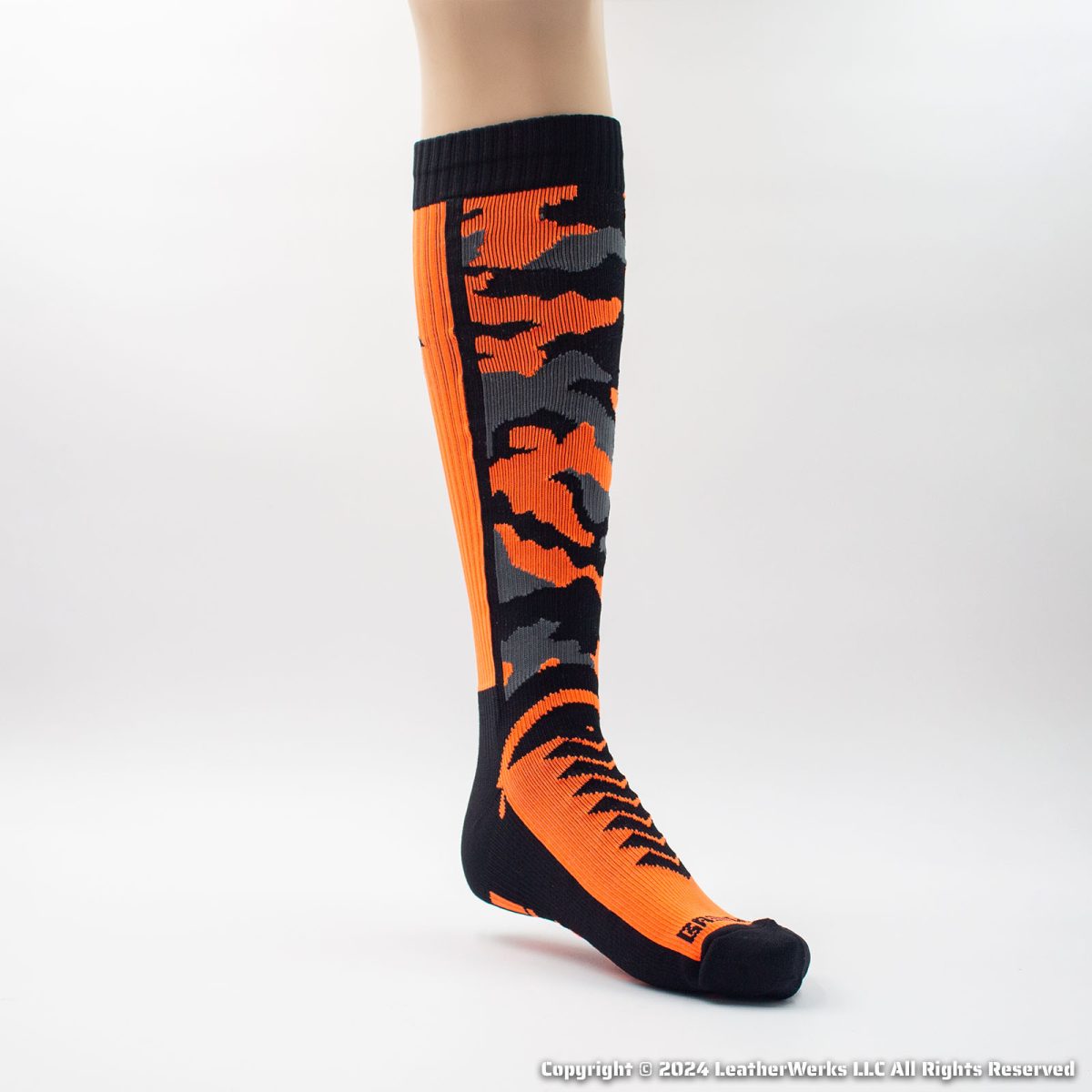 Breedwell Neo Camo Sock Neon Orange Medial