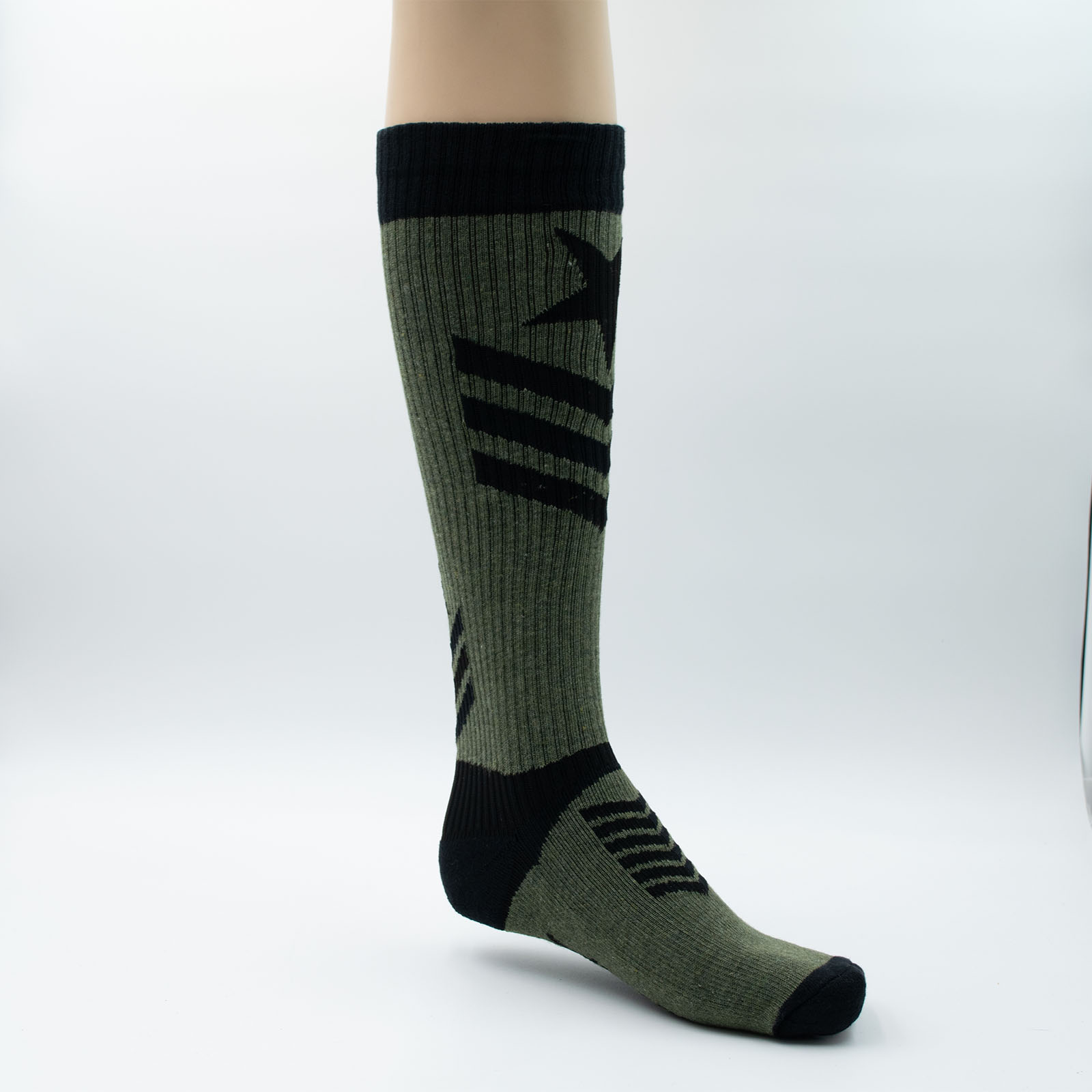 Breedwell Cockpit Sock Army Green Medial Breedwell Cockpit Sock Army Green Medial