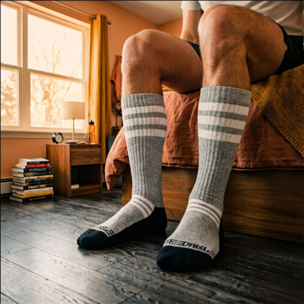 Breedwell Retro Remix Socks Gray Heather Front