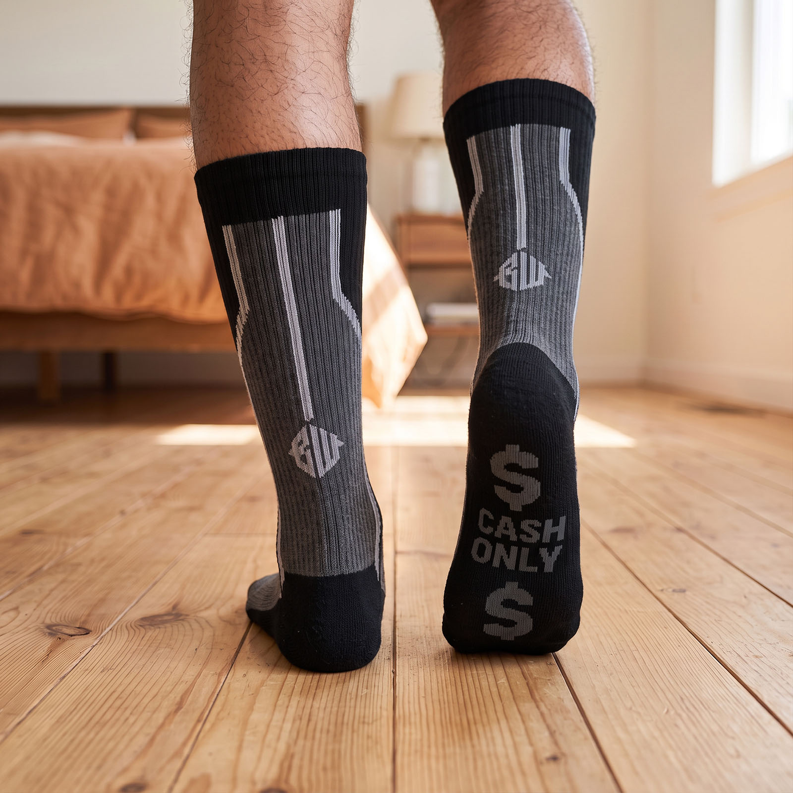 Sir Splurge Socks Black Rear Sir Splurge Socks Black Rear