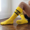 Mister B Urban Football Socks with Pocket Yellow Rear