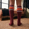 Nasty Pig Hookd Up Socks Burgundy Rear