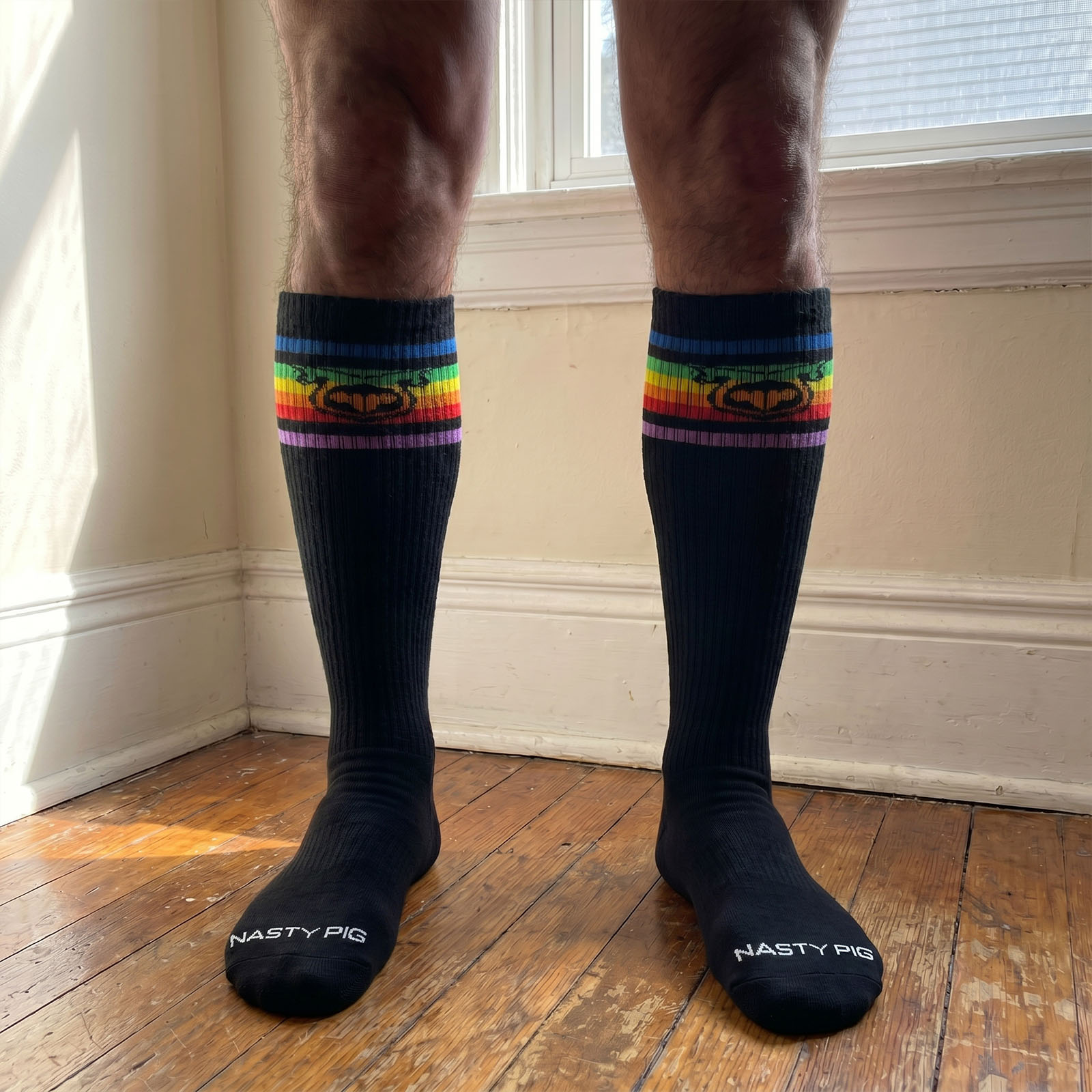 Nasty Pig Pride Sock Black Front Nasty Pig Pride Sock Black Front