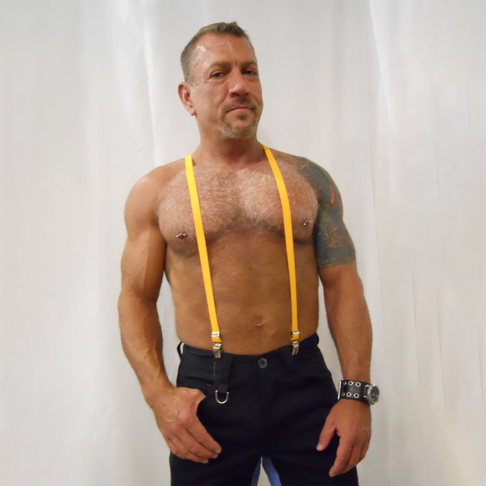 549007 Cloth Suspenders Yellow .5 In