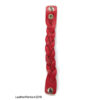 Mystic Braid Wristband Red Stainless Steel Snaps