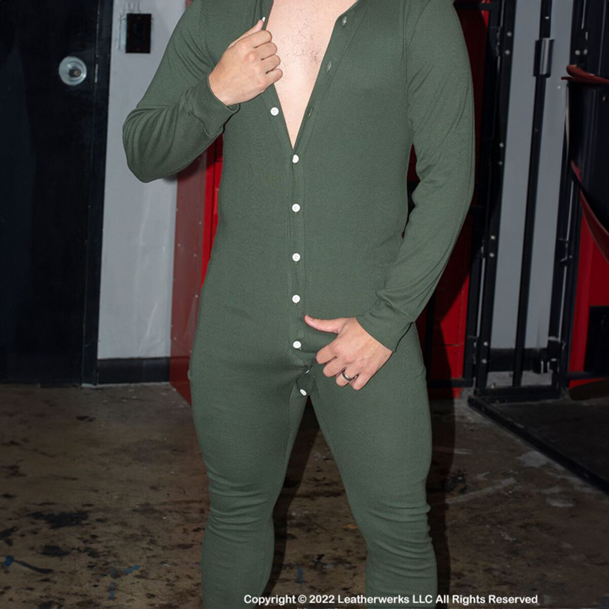 Lumber Jack Union Suit Olive