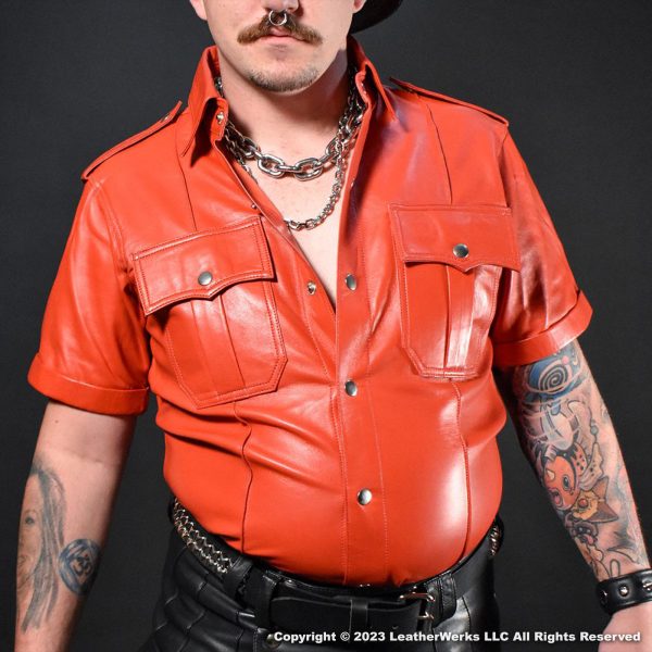 Red Uniform Shirt LeatherWerks