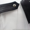 White Uniform Shirt Black Trim Shoulder Loop Detail White Uniform Shirt Black Trim Shoulder Loop Detail
