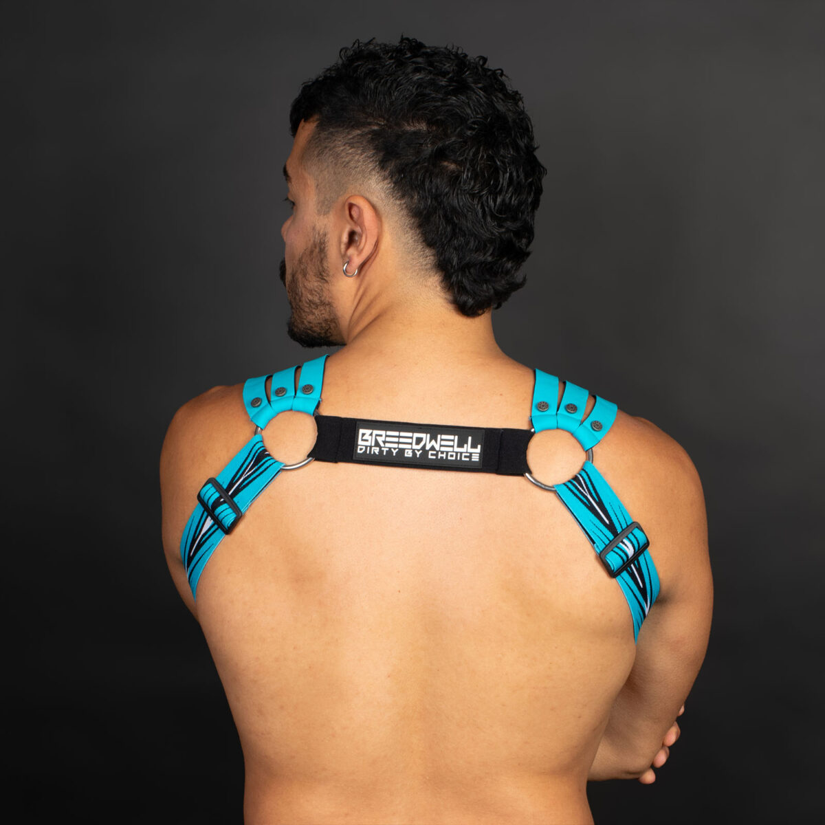 Breedwell Circuit Breaker Harness Aqua Blue Rear