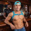 Breedwell Cumdump Harness Aqua Blue LS Front