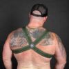 Breedwell Cumdump Harness Army Green Rear