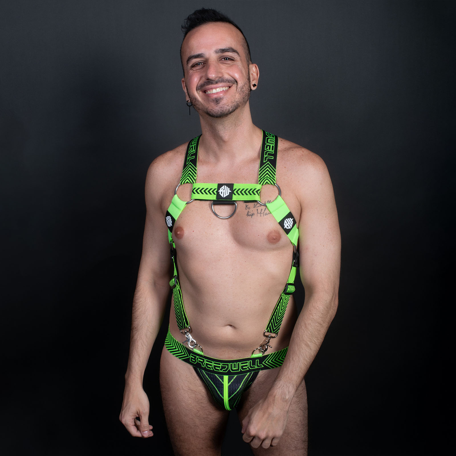 Breedwell Futura Body Harness Neon Green Front