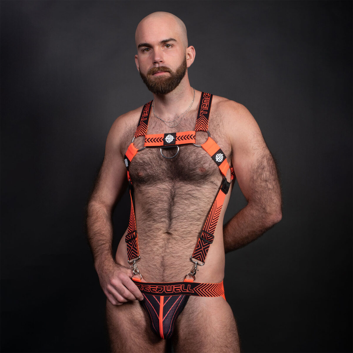 Breedwell Futura Body Harness Neon Orange Front