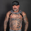 Breedwell Mister Luxe Body Harness Heather Gray Front Breedwell Mister Luxe Body Harness Heather Gray Front