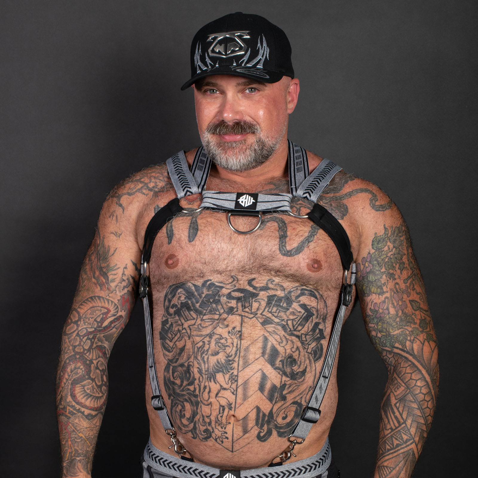 Breedwell Mister Luxe Body Harness Heather Gray Front