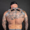 Breedwell Mister Luxe Body Harness Heather Gray Rear Breedwell Mister Luxe Body Harness Heather Gray Rear