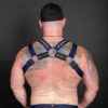 Breedwell Mister Luxe Body Harness Navy Rear Breedwell Mister Luxe Body Harness Navy Rear