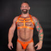 Elastic Chevron Harness Orange Front Elastic Chevron Harness Orange Front