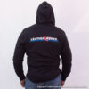LeatherWerks T Shirt Zip Hoodie Rear Hood Up LeatherWerks T Shirt Zip Hoodie Rear Hood Up