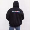 LeatherWerks Zip Hoodie Rear Hood Up LeatherWerks Zip Hoodie Rear Hood Up