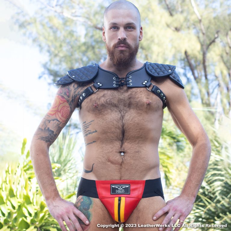 Mr B Leather Circuit Jock Red