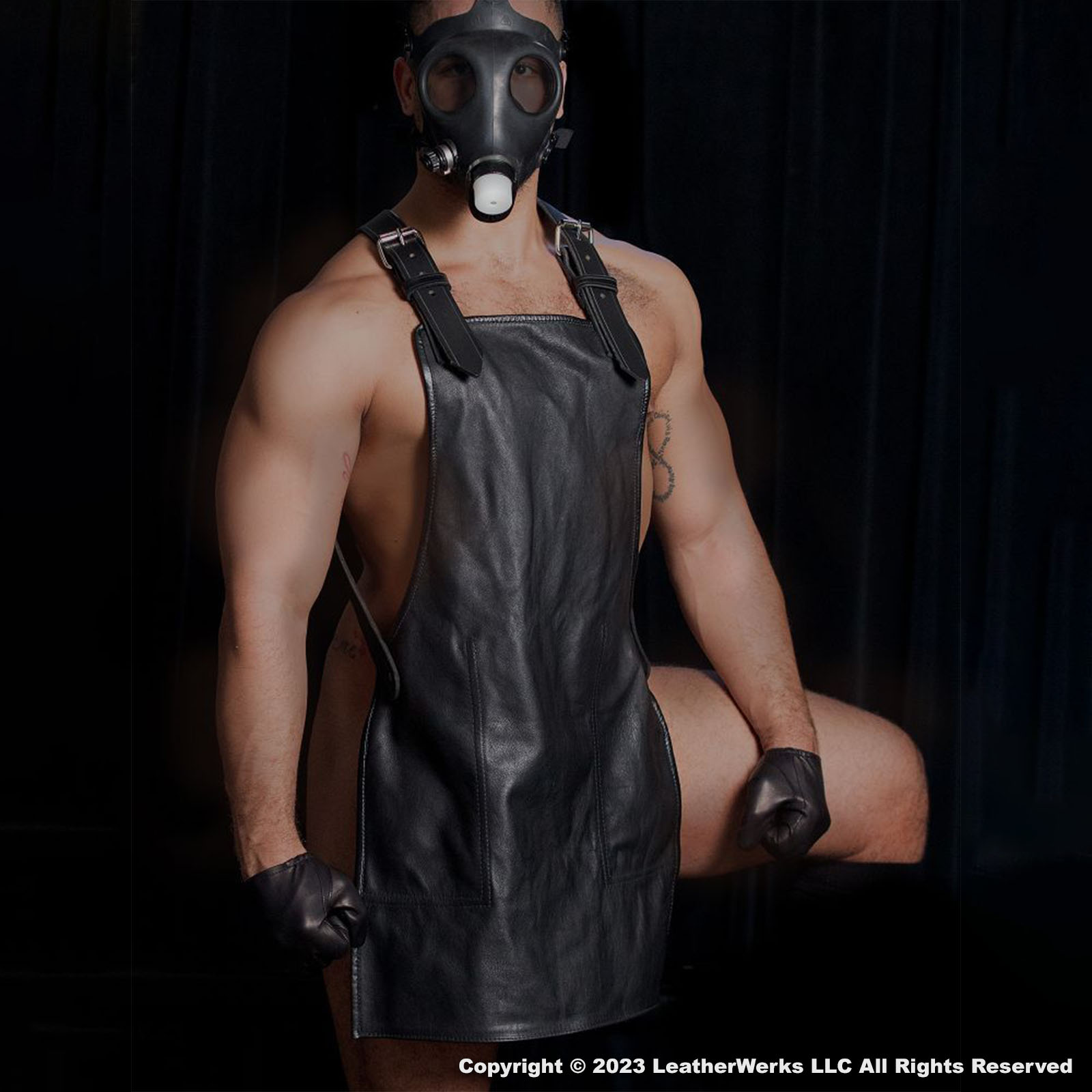 5490240X Leather Apron Short 1