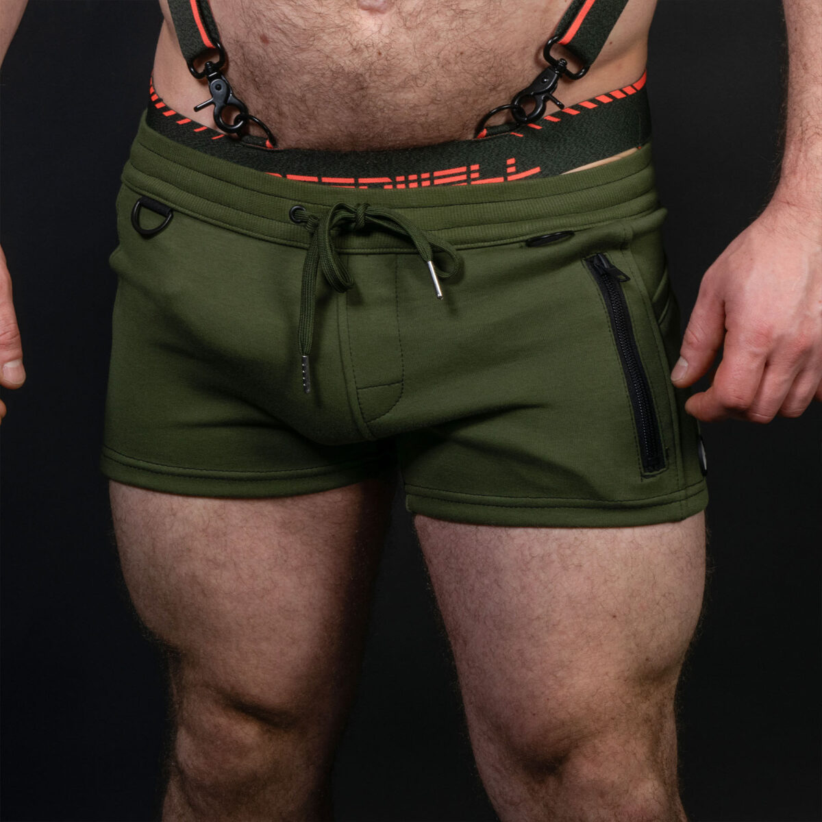 Breedwell Cockpit Shorts Army Green Front