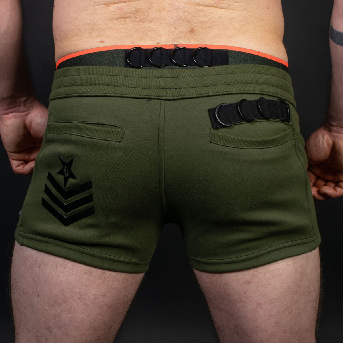 Breedwell Cockpit Shorts Army Green Rear