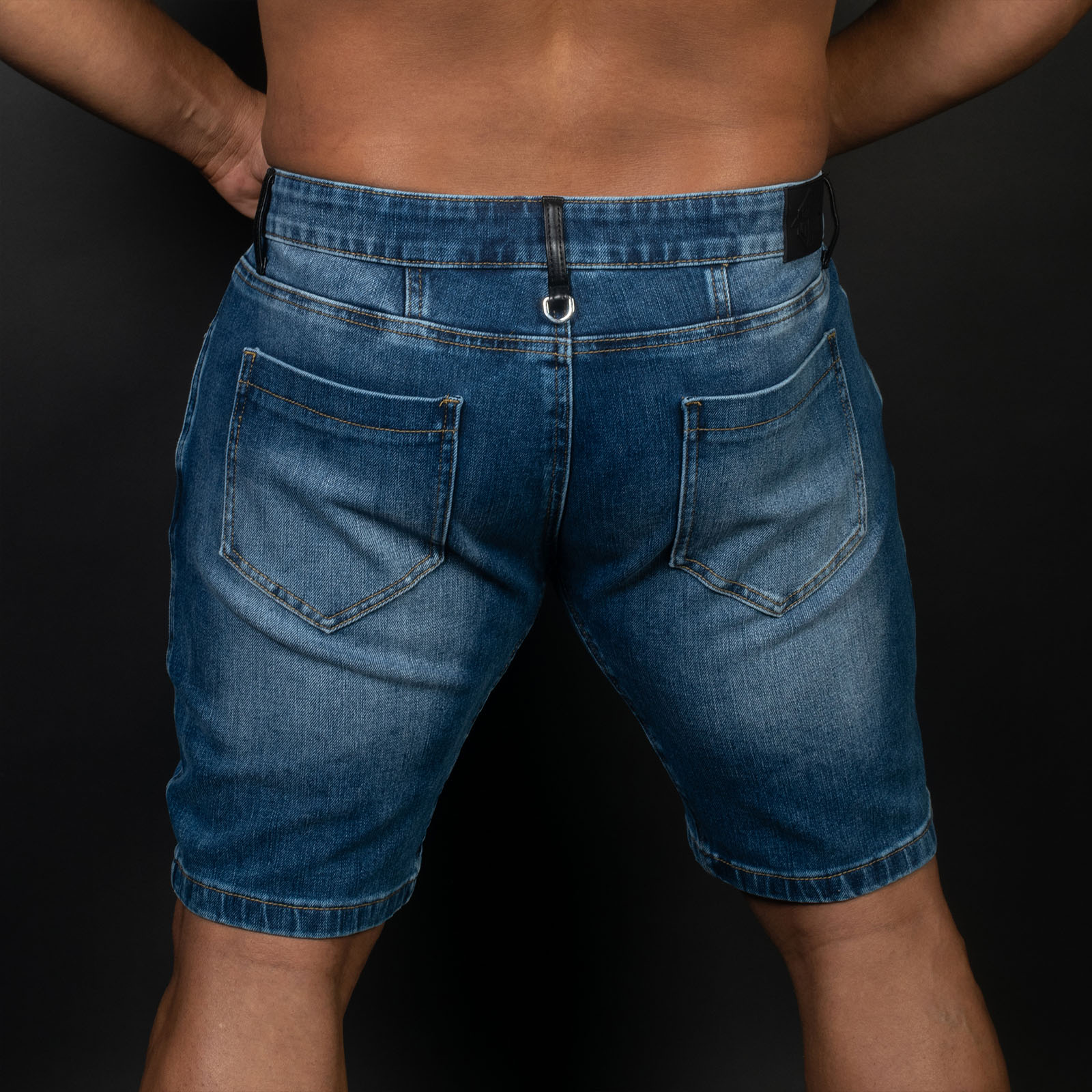 Breedwell Daddys Favorite Shorts Dark Wash Rear Detail