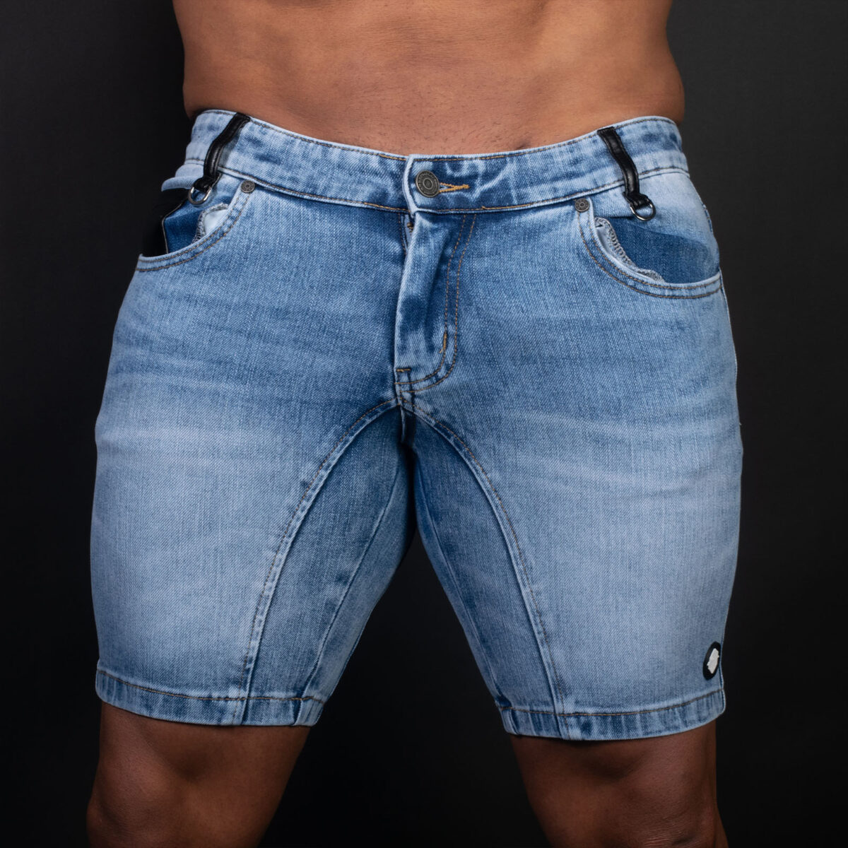 Breedwell Daddys Favorite Shorts Light Wash Front Detail