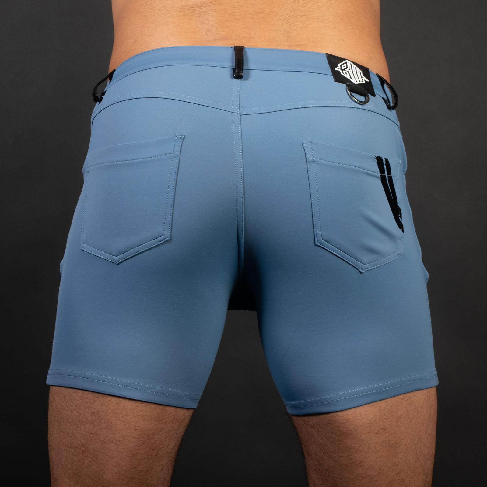 Breedwell DownLow Shorts Slate Blue Back Breedwell DownLow Shorts Slate Blue Back