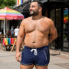 Breedwell Gymnetixxx Shorts Navy Front Breedwell Gymnetixxx Shorts Navy Front