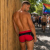 Breedwell Gymnetixxx Shorts Red Rear Breedwell Gymnetixxx Shorts Red Rear