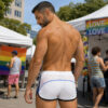 Breedwell Gymnetixxx Shorts White Rear Breedwell Gymnetixxx Shorts White Rear