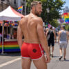 Breedwell Reto Remix Shorts Red Rear
