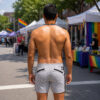 Breedwell Trade Trainer Shorts Gray Heather Rear