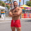 Go Softwear A J Phys Ed Volley Shorts Red Front