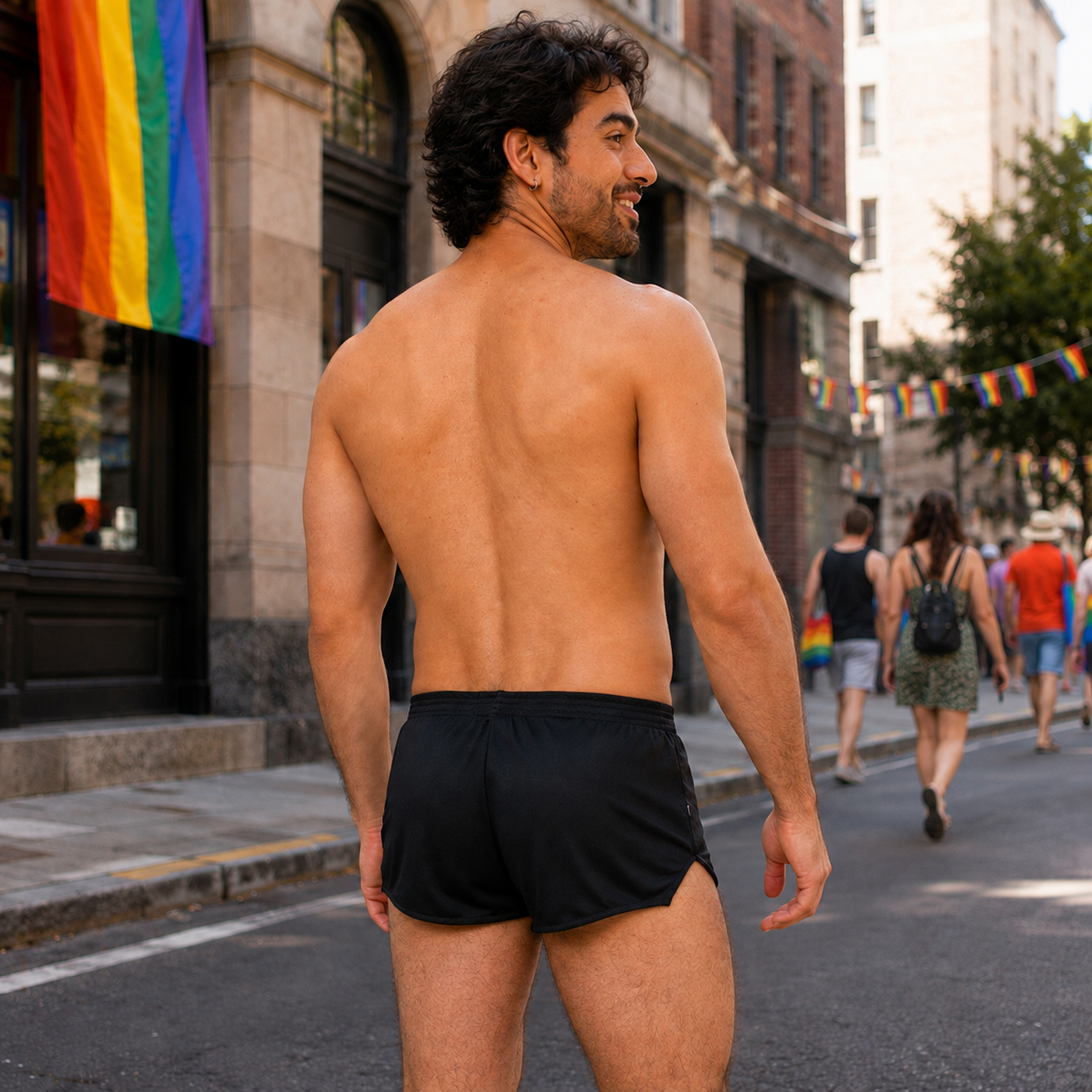 Go Softwear A J Ultra Running Shorts Black Rear Go Softwear A J Ultra Running Shorts Black Rear