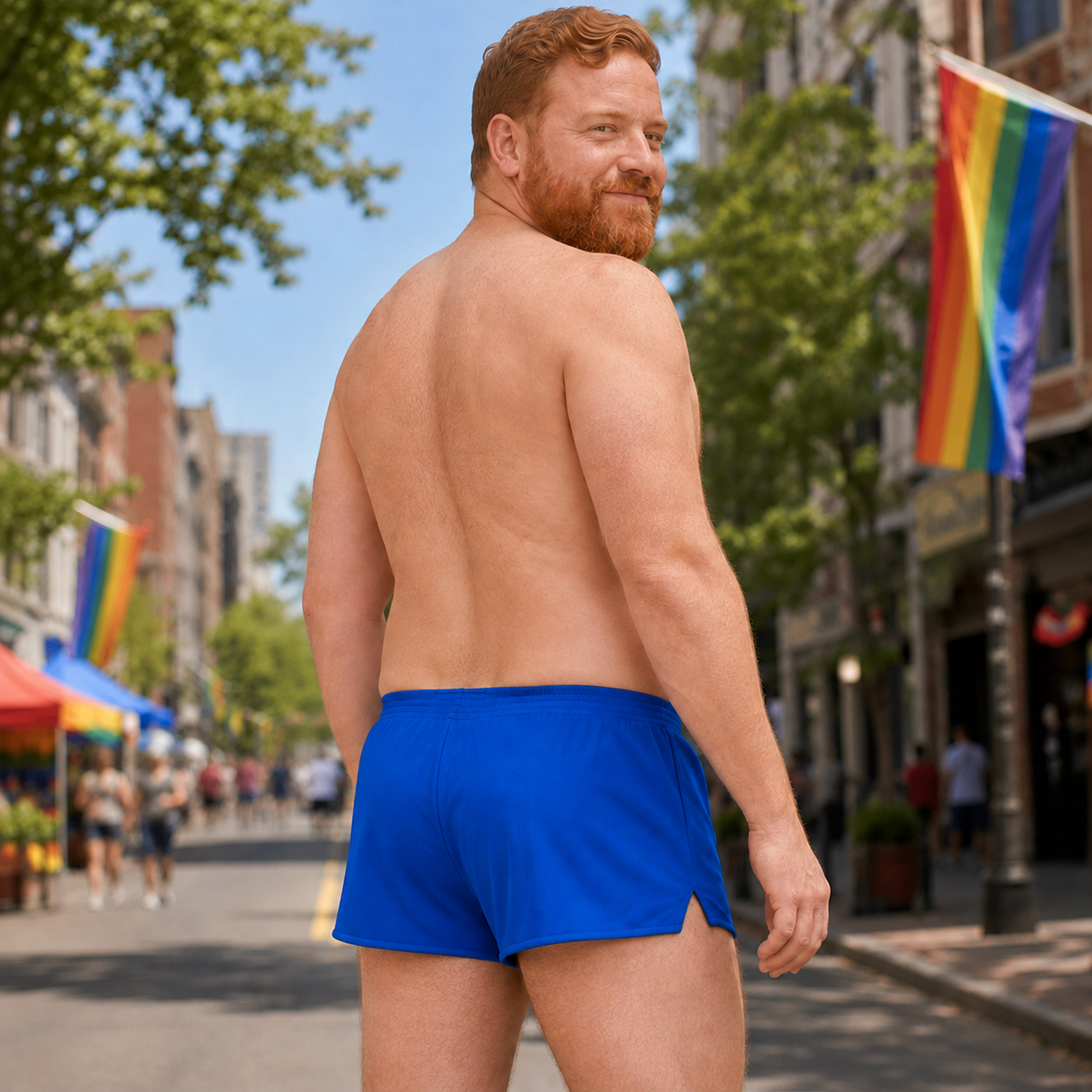 Go Softwear A J Ultra Running Shorts Royal Blue Rear Go Softwear A J Ultra Running Shorts Royal Blue Rear