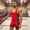 Go Softwear A J Phys Ed Wrestler Singlet Red Front Go Softwear A J Phys Ed Wrestler Singlet Red Front