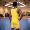 Go Softwear A J Sports Takedown Singlet Yellow Rear