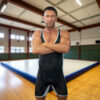 Go Softwear Peep Wrestler Singlet Black Front Go Softwear Peep Wrestler Singlet Black Front
